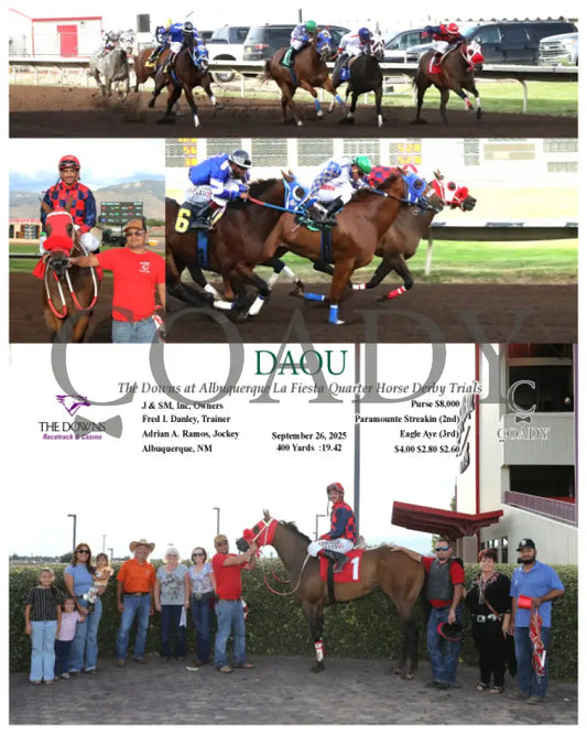DAOU - The Downs at Albuquerque La Fiesta Quarter Horse Derby Trials - 09-26-25 - R10 - ALB Downs at Albuquerque