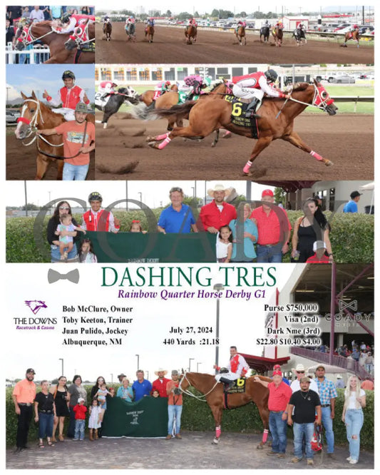 Dashing Tres - Rainbow Quarter Horse Derby G1 07-27-24 R11 Alb Downs At Albuquerque