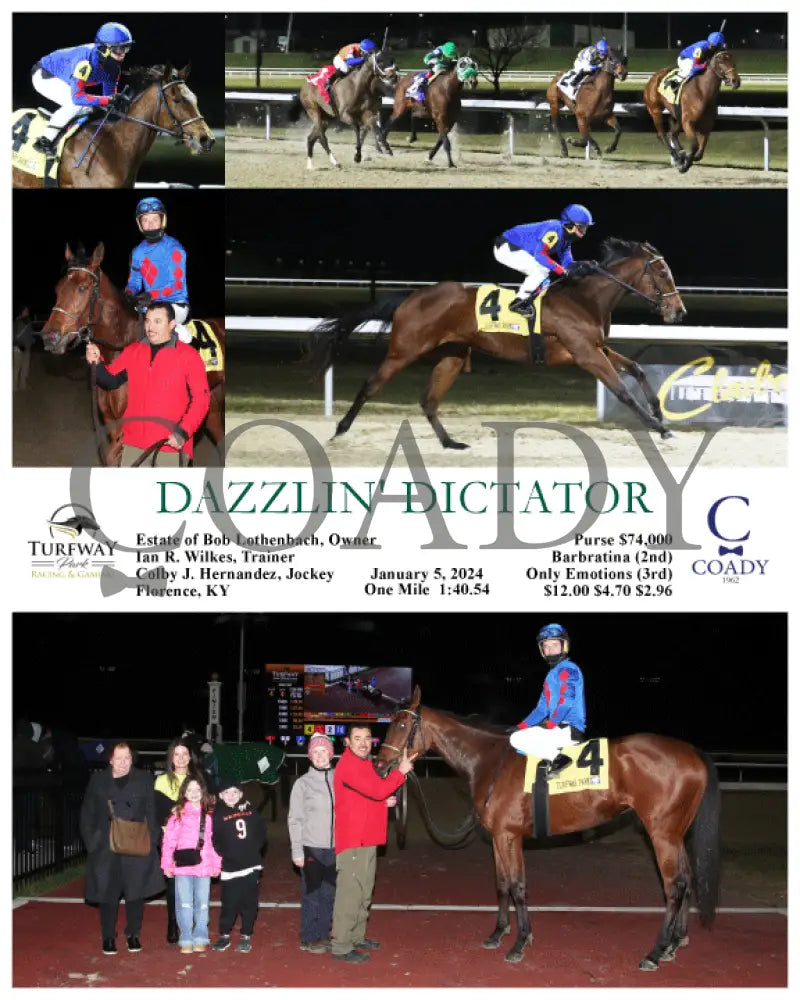 Dazzlin’ Dictator - 01-05-24 R04 Tp Turfway Park