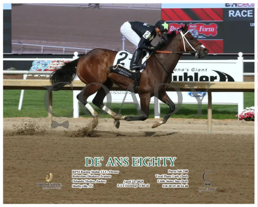 DE’ ANS EIGHTY - 04-23-25 - R07 - IND - Action Indiana Grand
