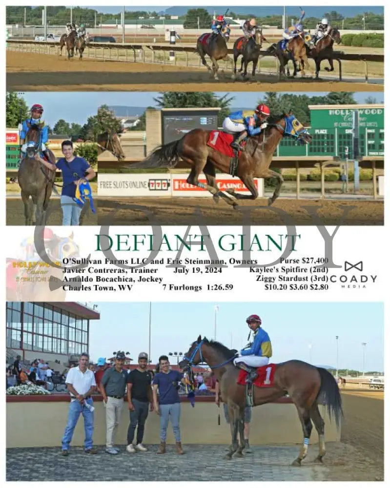 Defiant Giant - 07-19-24 R01 Ct Hollywood Casino At Charles Town Races