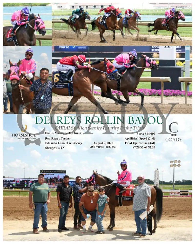 DELREYS ROLLIN BAYOU - QHRAI Stallion Service Futurity Derby Trials - 08-09-25 - R06 - IND Indiana Grand