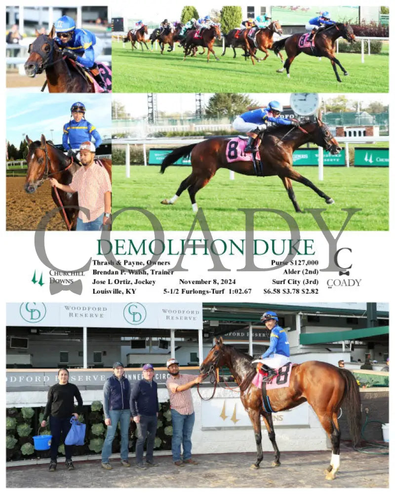 Demolition Duke - 110824 Race 08 Cd Churchill Downs