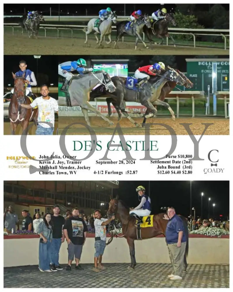 De’s Castle - 09-28-24 R03 Ct Hollywood Casino At Charles Town Races
