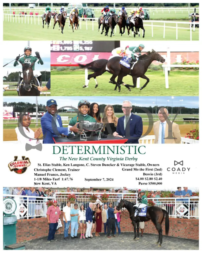 Deterministic - The New Kent County Virginia Derby 09-07-24 R10 Cnl Colonial Downs