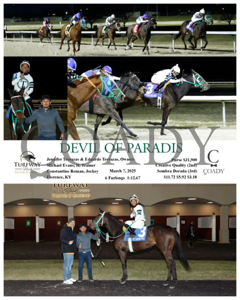 DEVIL OF PARADIS - 030725 - Race 03 - TP Turfway Park