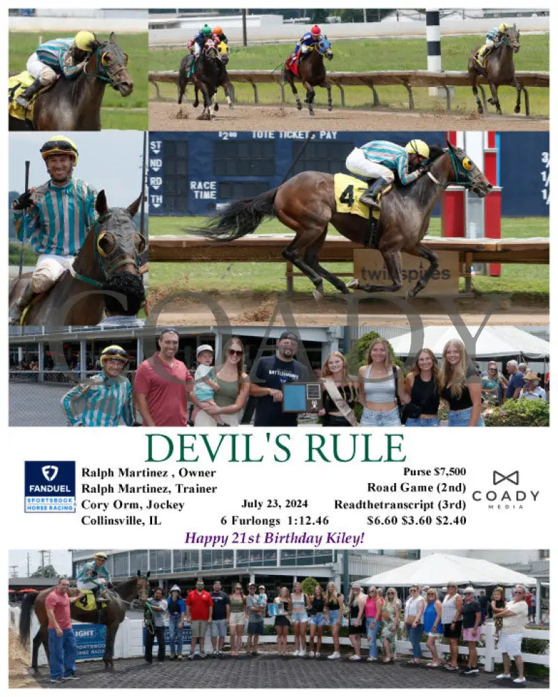 Devil’s Rule - 07-23-24 R02 Fan Fanduel Sportsbook Horse Racing