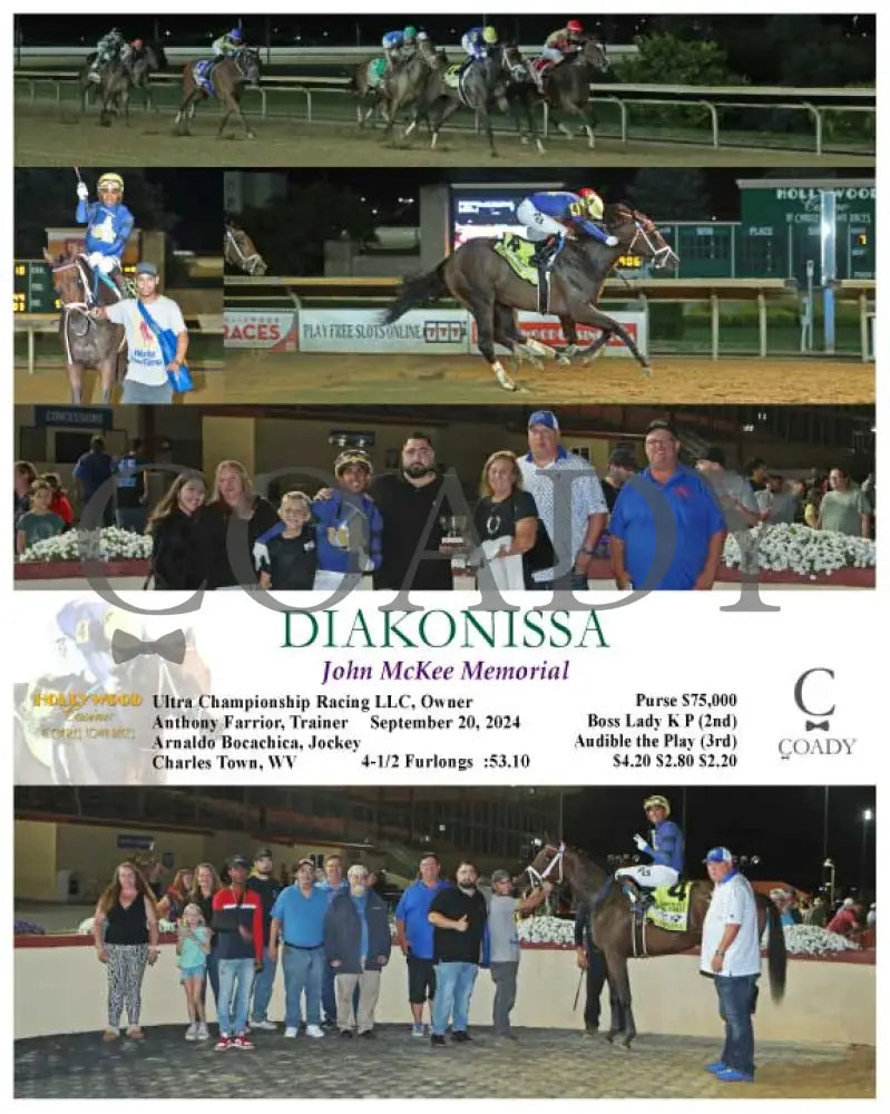 Diakonissa - John Mckee Memorial 09-20-24 R07 Ct Hollywood Casino At Charles Town Races