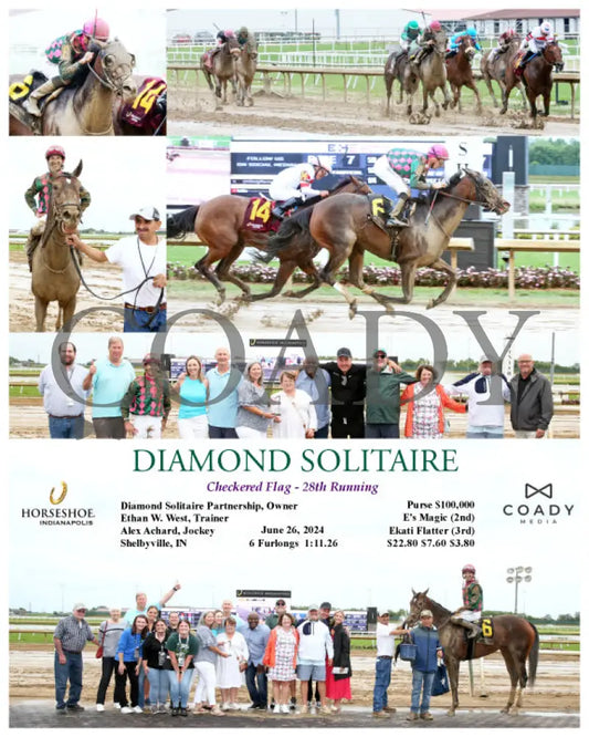 Diamond Solitaire - Checkered Flag 28Th Running 06-26-24 R07 Ind Indiana Grand