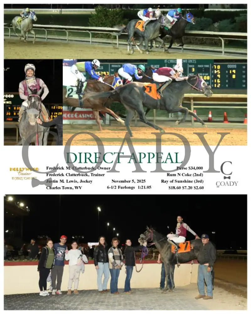 DIRECT APPEAL - 11-05-25 - R03 - CT Hollywood Casino at Charles Town Races