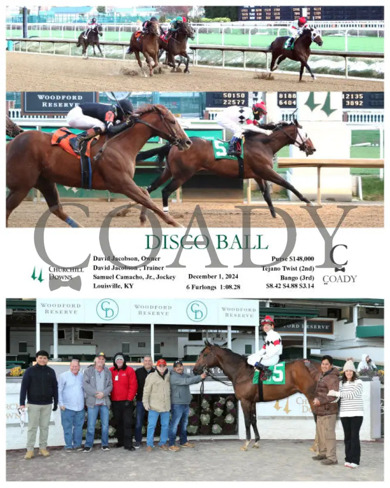 Disco Ball - 12-01-24 R09 Cd Churchill Downs