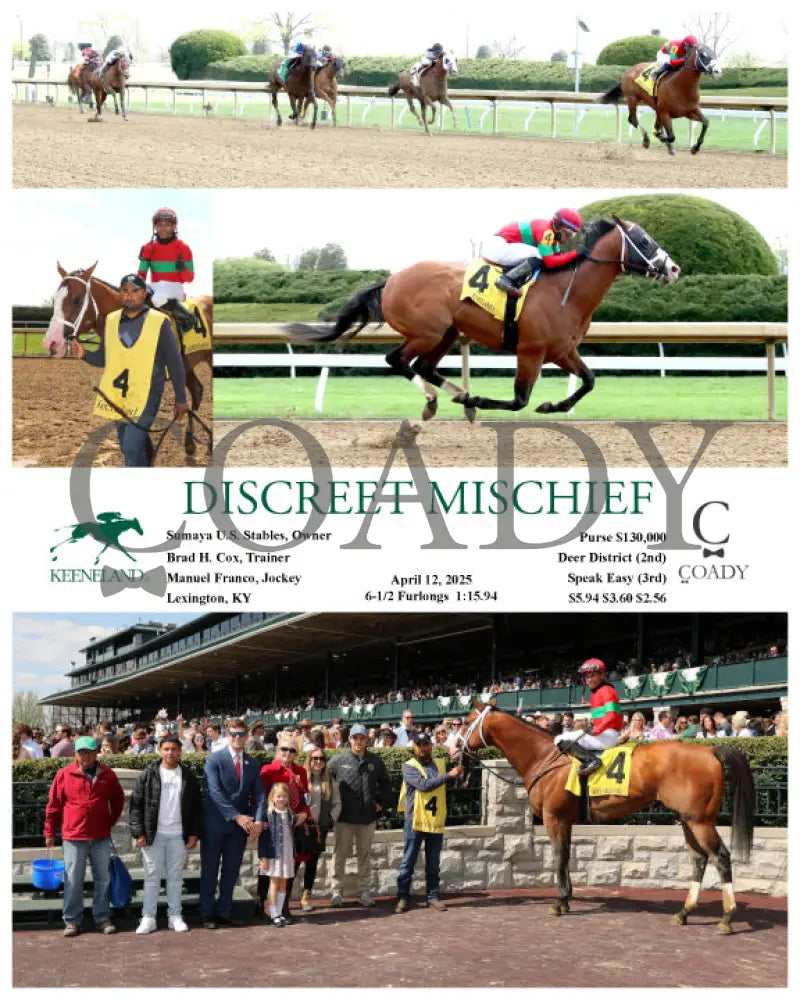 DISCREET MISCHIEF - 04-12-25 - R06 - KEE Keeneland
