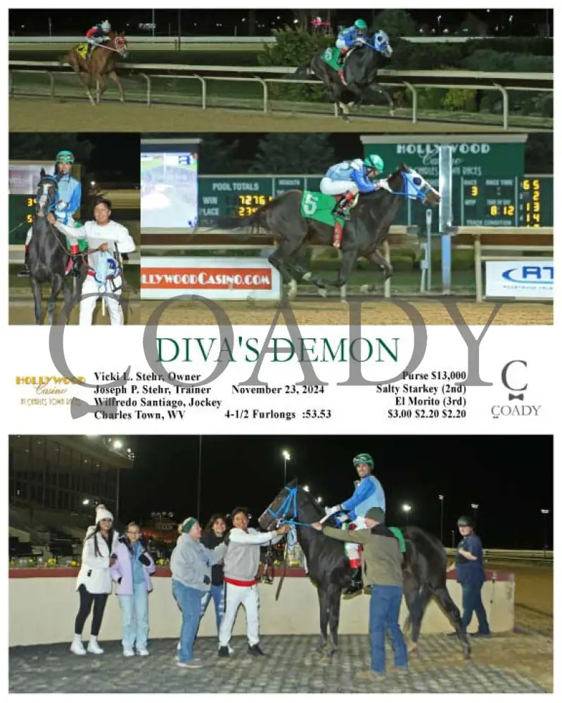 Diva’s Demon - 11-23-24 R03 Ct Hollywood Casino At Charles Town Races