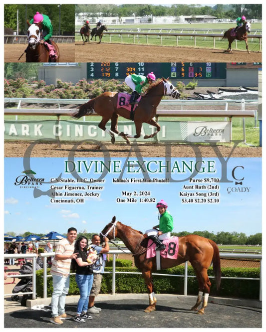 Divine Exchange - Khloe’s First Win Photo!! 05-02-24 R08 Btp Belterra Park