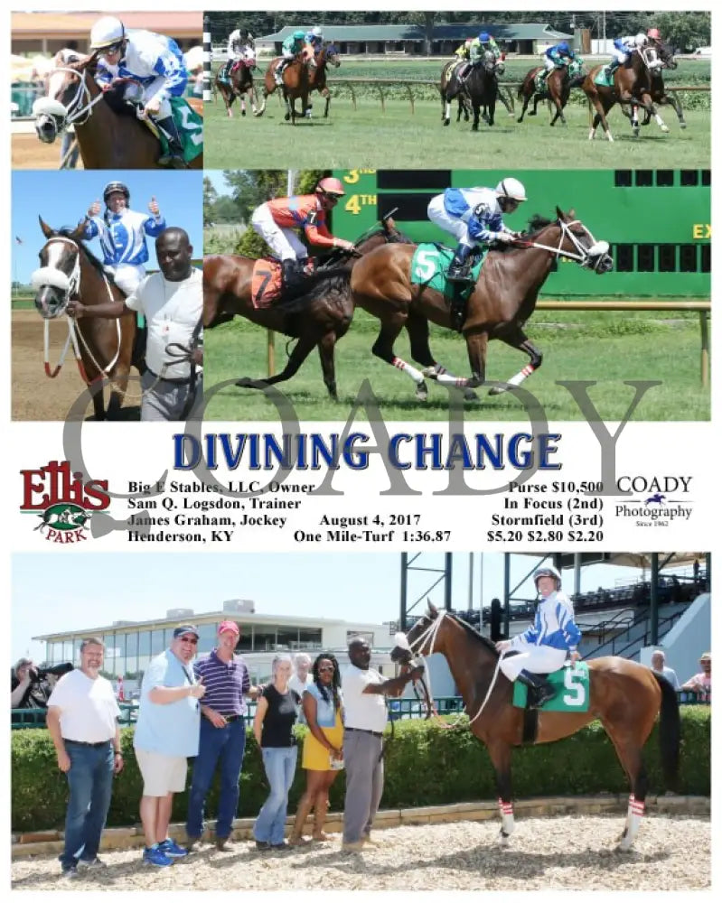 Divining Change - 080417 Race 04 Elp Ellis Park