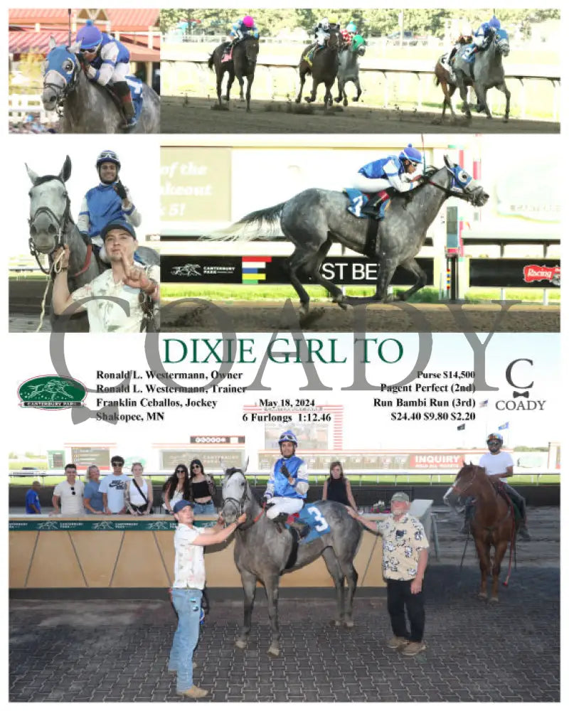 Dixie Girl To - 05-18-24 R02 Cby Canterbury Park