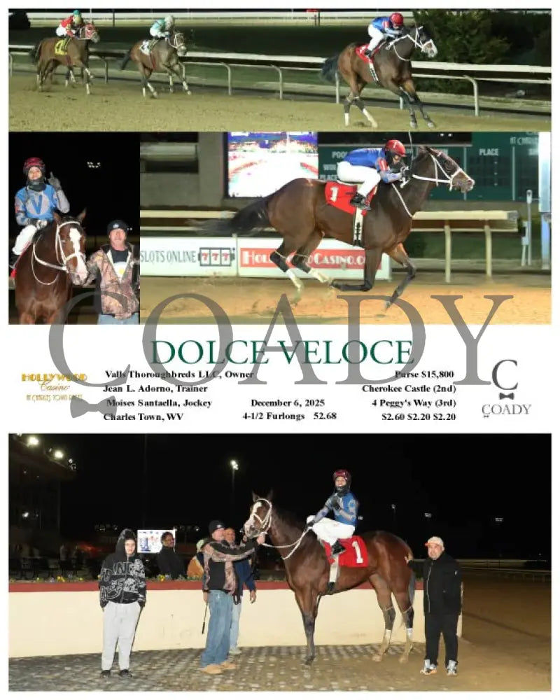 DOLCE VELOCE - 12-06-25 - R04 - CT Hollywood Casino at Charles Town Races