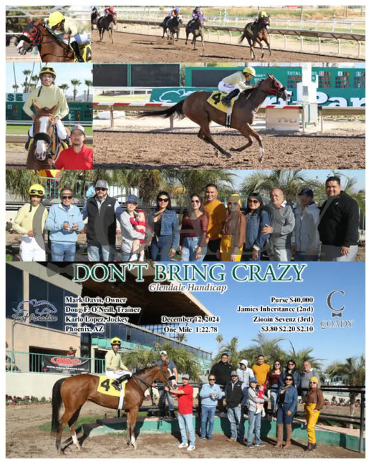 Don’t Bring Crazy - Glendale Handicap 12-12-24 R04 Tup Turf Paradise