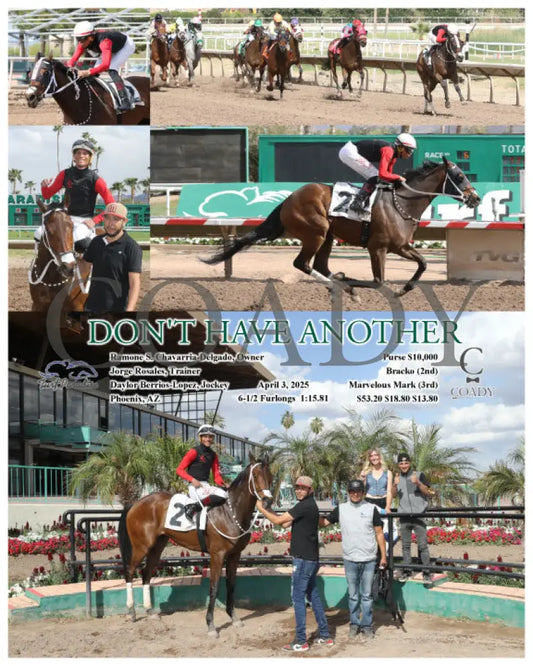 DON’T HAVE ANOTHER - 04-03-25 - R06 - TUP Turf Paradise