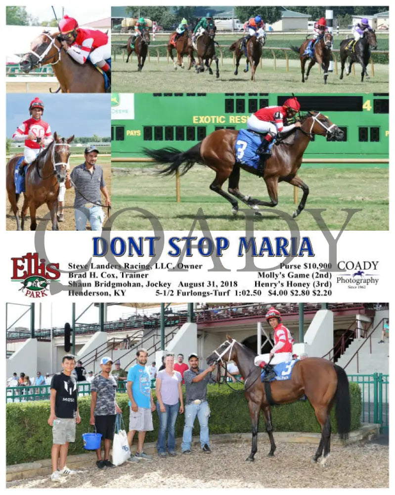 Dont Stop Maria - 083118 Race 06 Elp Ellis Park