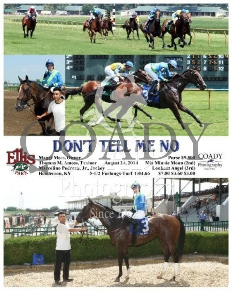 Don’t Tell Me No - 082414 Race 02 Elp Ellis Park