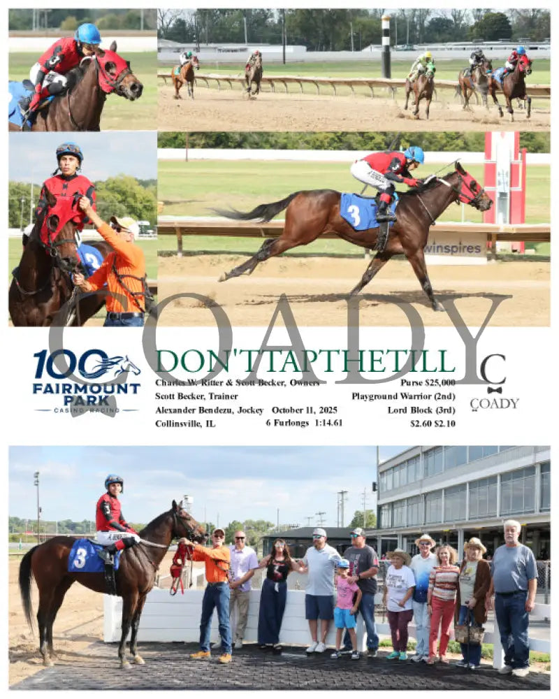 DON’TTAPTHETILL - 10-11-25 - R03 - FP Fanduel Sportsbook Horse Racing