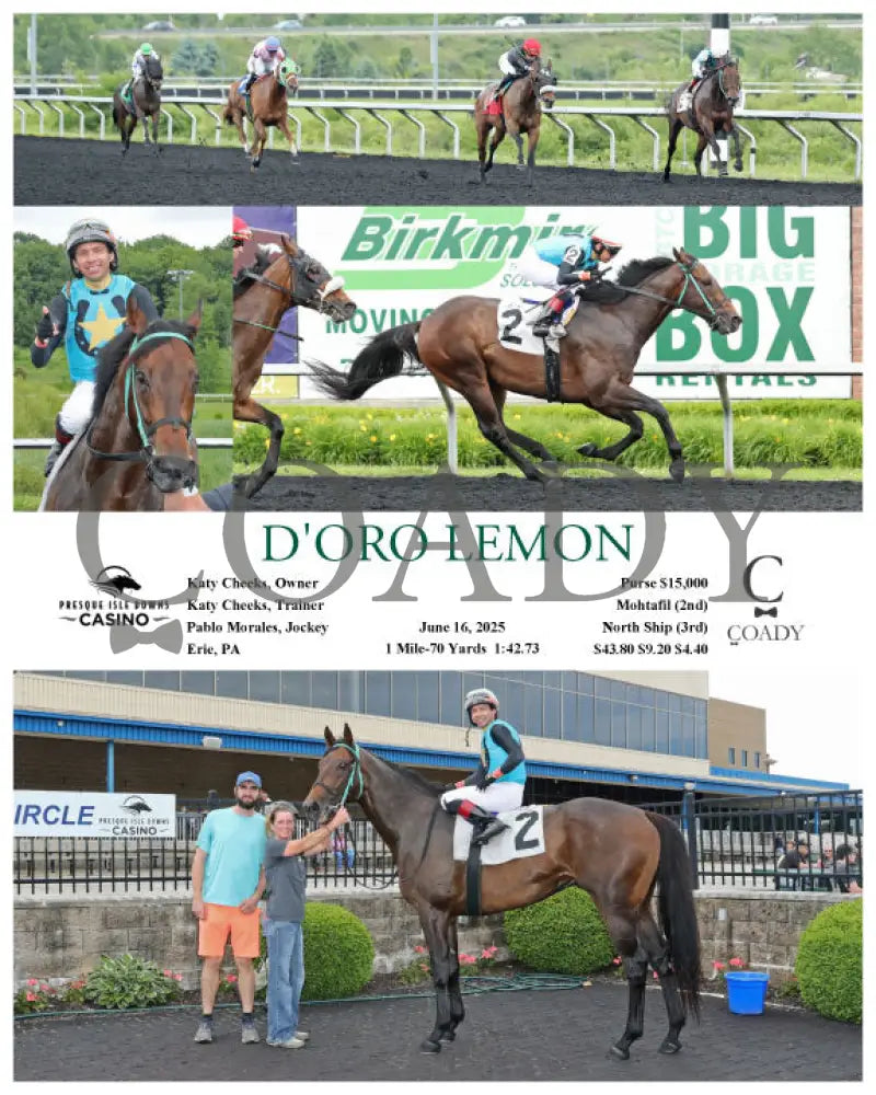 D’ORO LEMON - 06-16-25 - R01 - PID Presque Isle Downs