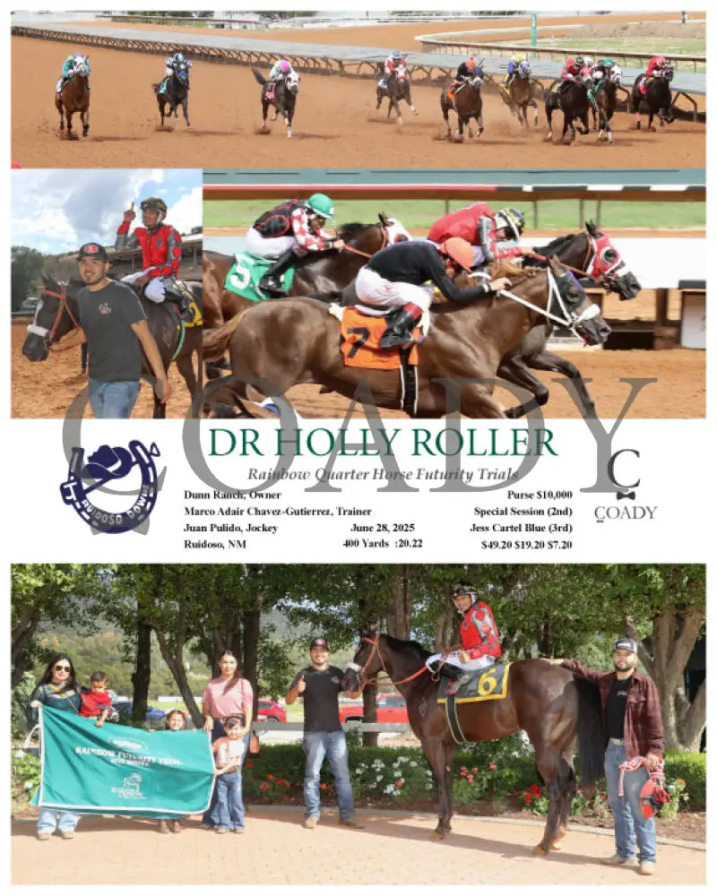DR HOLLY ROLLER - Rainbow Quarter Horse Futurity Trials - 06-28-25 - R15 - RUI Ruidoso Downs