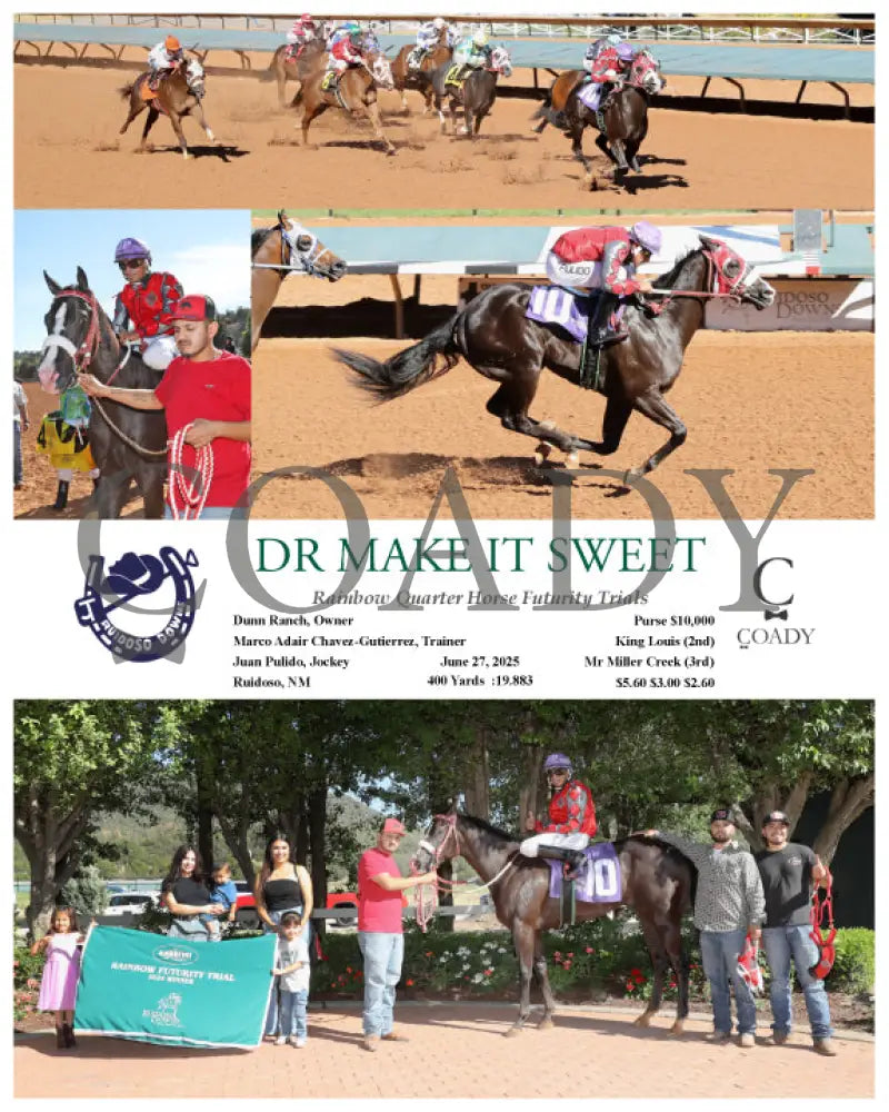 DR MAKE IT SWEET - Rainbow Quarter Horse Futurity Trials - 06-27-25 - R15 - RUI Ruidoso Downs