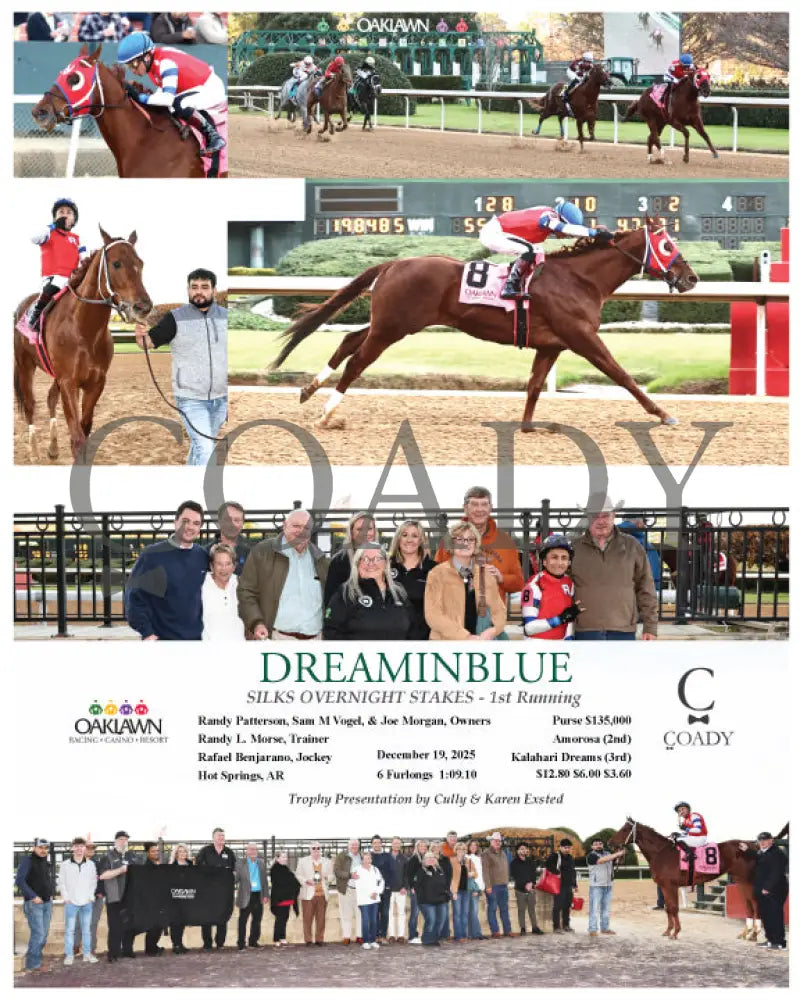 DREAMINBLUE - SILKS OVERNIGHT STAKES - 12-19-25 - R09 - OP - Coady Media - Kurtis Coady Photography