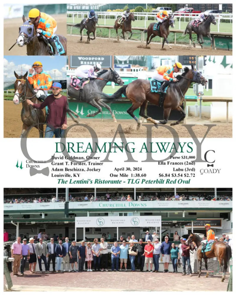 Dreaming Always - 04-30-24 R06 Cd Churchill Downs