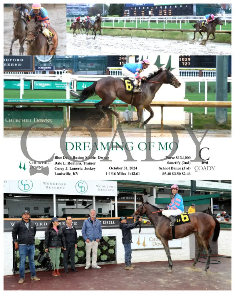 Dreaming Of Mo - 10-31-24 R08 Cd Churchill Downs