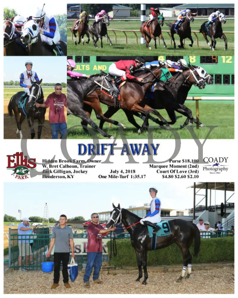 Drift Away - 070418 Race 09 Elp Ellis Park