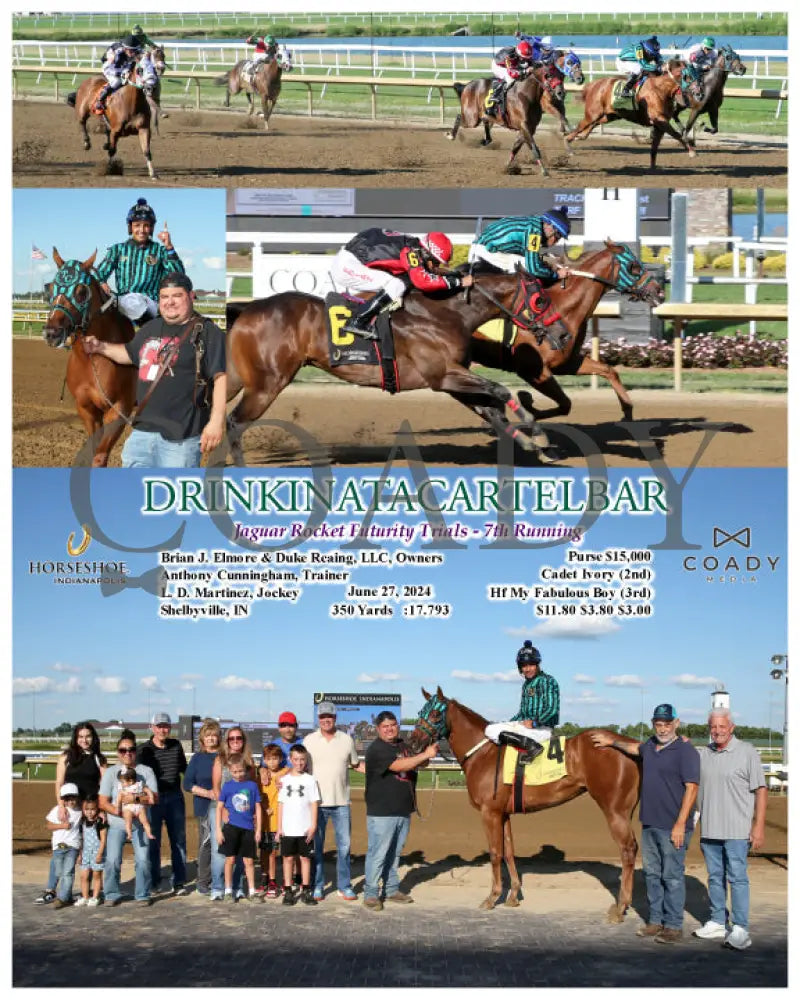 Drinkinatacartelbar - Jaguar Rocket Futurity Trials 7Th Running 06-27-24 R10 Ind Indiana Grand