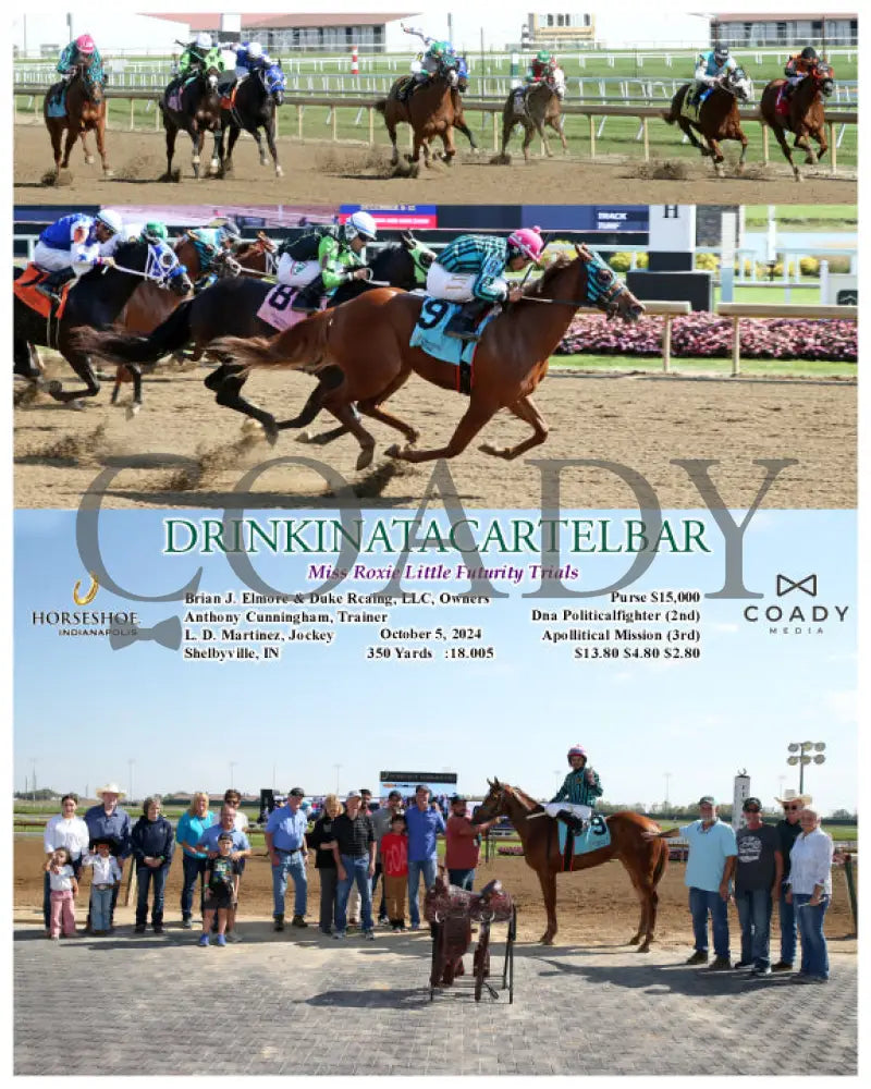 Drinkinatacartelbar - Miss Roxie Little Futurity Trials 10-05-24 R04 Ind Indiana Grand