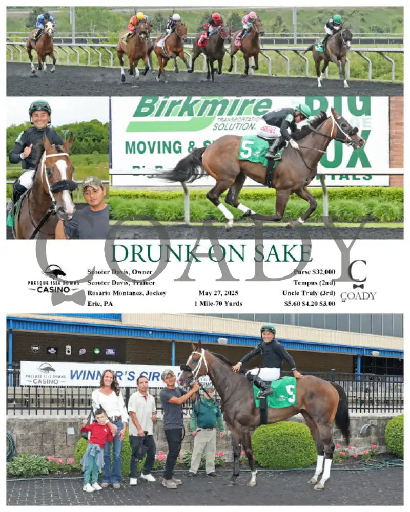 DRUNK ON SAKE - 05-27-25 - R07 - PID Presque Isle Downs