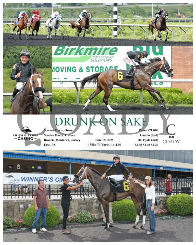 DRUNK ON SAKE - 06-16-25 - R02 - PID Presque Isle Downs
