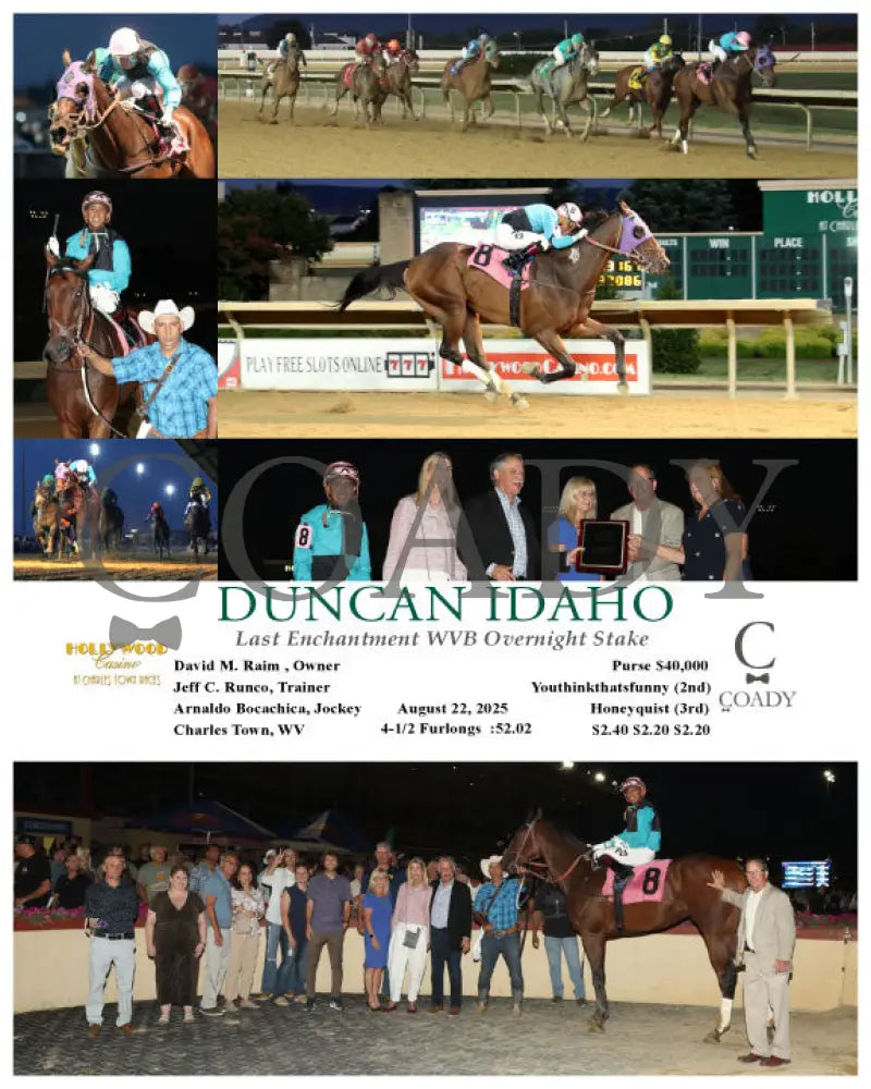 DUNCAN IDAHO - Last Enchantment WVB Overnight - 08-22-25 - R07 - CT Hollywood Casino at Charles Town Races