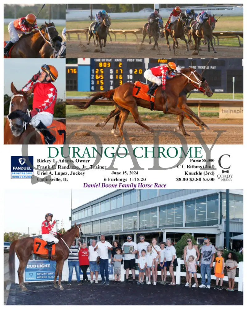 Durango Chrome - 06-15-24 R02 Fan Fanduel Sportsbook Horse Racing