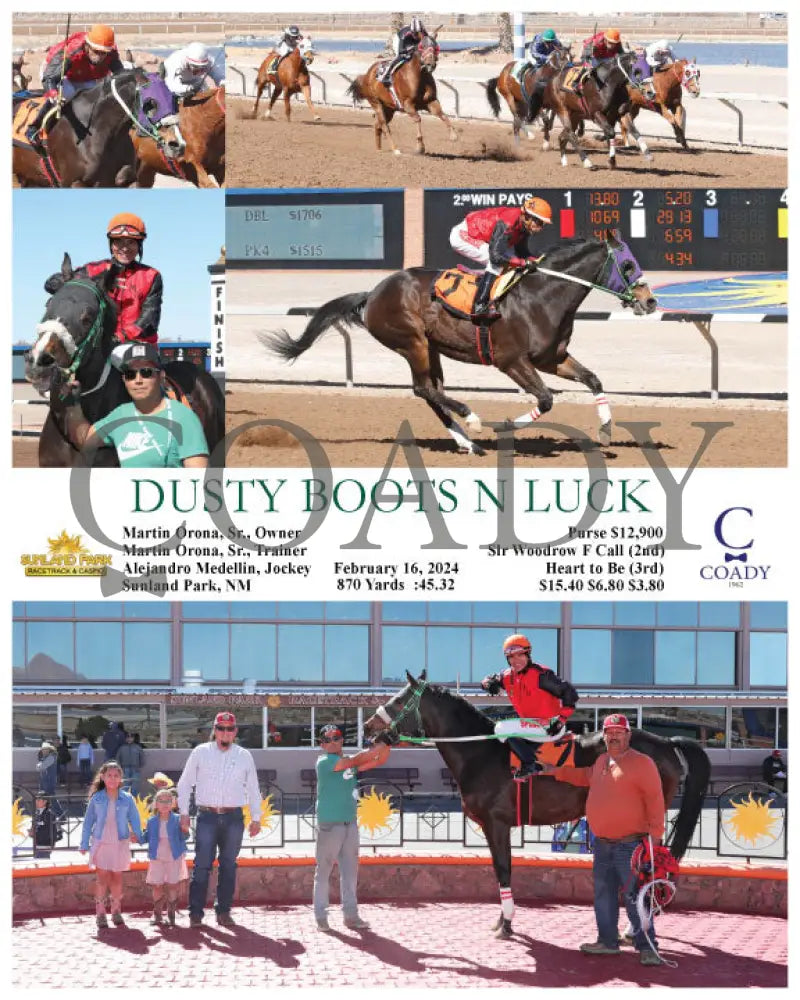 Dusty Boots N Luck - 02-16-24 R01 Sun Sunland Park
