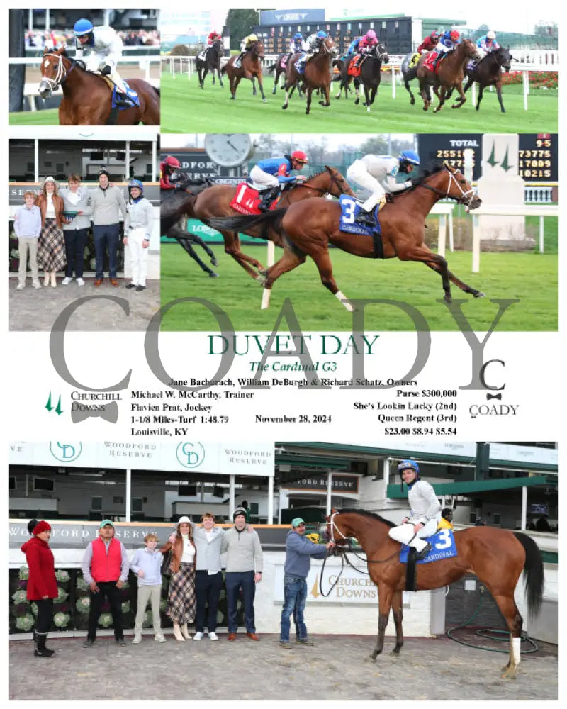 Duvet Day - The Cardinal G3 11-28-24 R11 Cd Churchill Downs