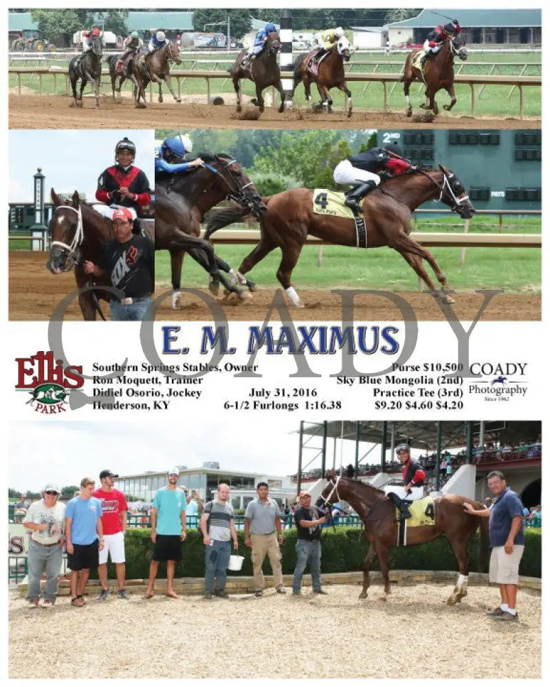 E. M. Maximus - 073116 Race 03 Elp Ellis Park