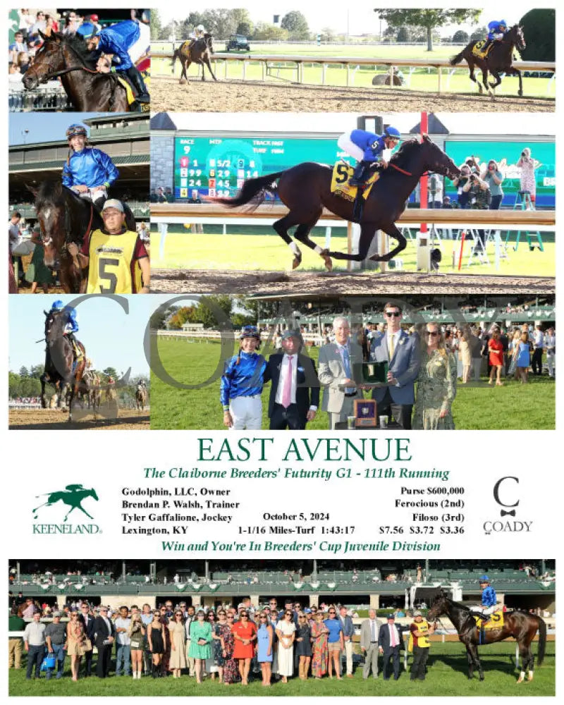 East Avenue - The Claiborne Breeders’ Futurity G1 R09 Kee Keeneland