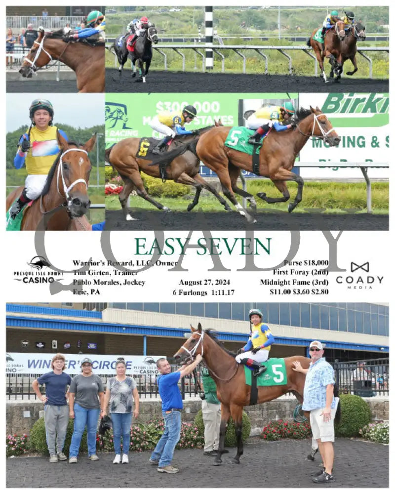 Easy Seven - 08-27-24 R01 Pid Presque Isle Downs