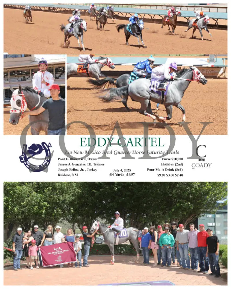 EDDY CARTEL - Zia New Mexico Bred Quarter Horse Futurity Trials - 07-04-25 - R07 - RUI Ruidoso Downs