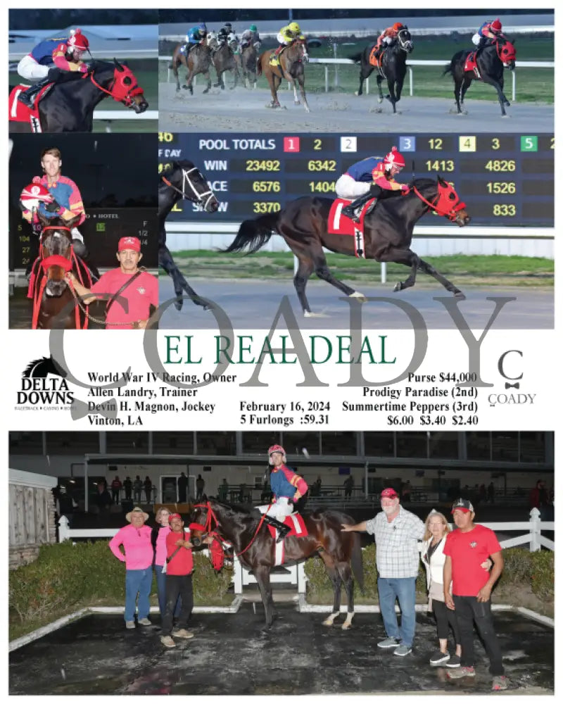El Real Deal - 02 - 16 - 24 R02 Ded Delta Downs