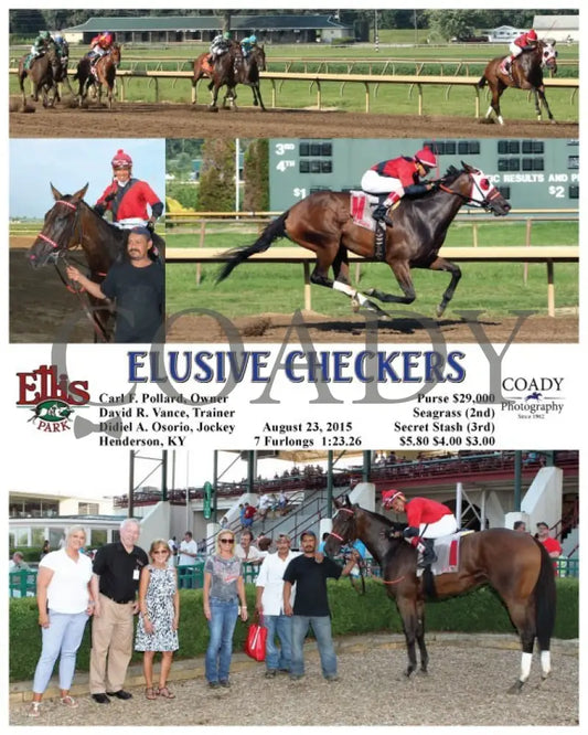 Elusive Checkers - 082315 Race 09 Elp Ellis Park