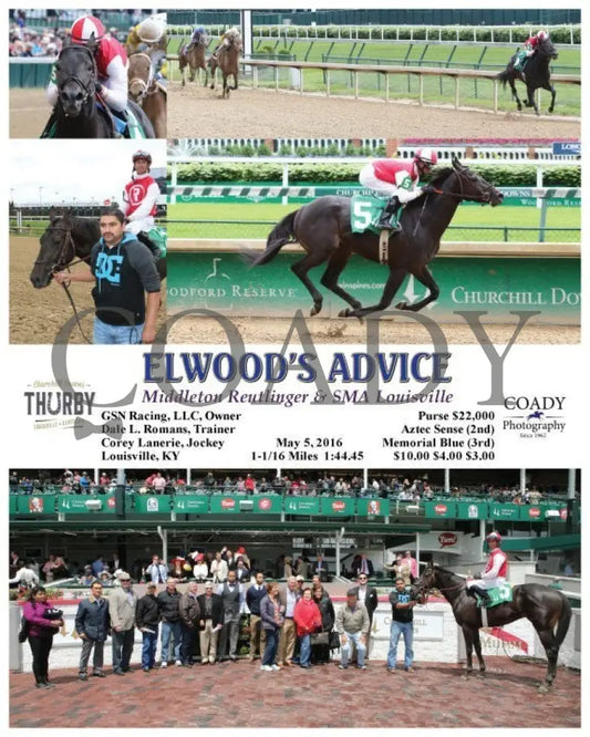 Elwood’s Advice - 050516 Race 01 Cd Churchill Downs