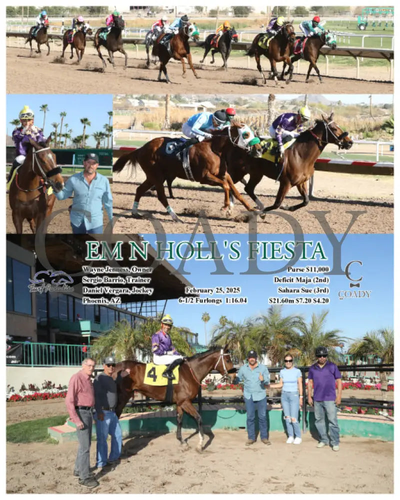 EM N HOLL’S FIESTA - 02-25-25 - R06 - TUP Turf Paradise