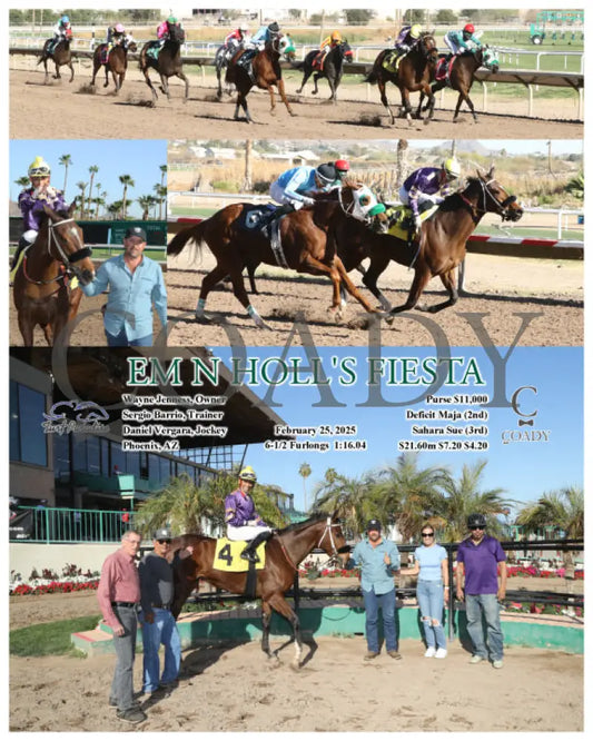 EM N HOLL’S FIESTA - 02-25-25 - R06 - TUP Turf Paradise